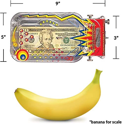5134OqmsEKL. AC  - BILZ Money Puzzle - Brain Teasing Maze and Cosmic Pinball 2 Pack - Perfect for Easter Baskets and Birthday Gifts - Fun Reusable Game for Cash, Gift Cards and Tickets