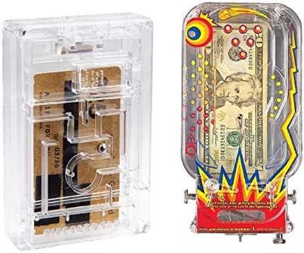 513VI7Mrn1L. AC  - BILZ Money Puzzle - Brain Teasing Maze and Cosmic Pinball 2 Pack - Perfect for Easter Baskets and Birthday Gifts - Fun Reusable Game for Cash, Gift Cards and Tickets