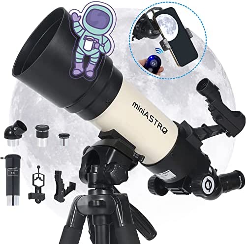 51E0wPMzDdL. AC  - 80mm Refracting Telescope for Adults Astronomy - Professional Astronomical Telescope Kit for Beginners - Portable Telescopes Ideal for Phone Astrophotography, with Adjustable Tripod and Phone Adapter