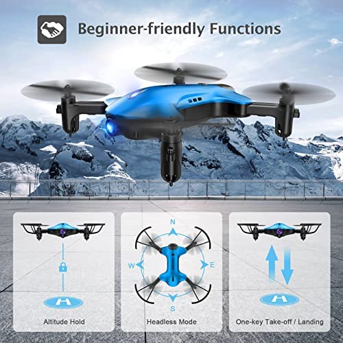 51TzUQ9+6KL. AC  - Drone with Camera, DROCON Spacekey 1080P Remote Control Drone for Kids Beginners, FPV Drone App Control, Gravity Control, One-key Return, 2 Batteries, 3 Speed Modes, Foldable Arms,Blue