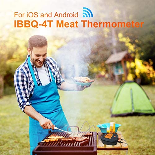 51UvHg o3FL. AC  - Inkbird WiFi Grill Meat Thermometer IBBQ-4T with 4 Colored Probes, Wireless Barbecue Meat Thermometer with Calibration, Timer, High and Low Temperature Alarm for Smoker, Oven, Kitchen, Drum