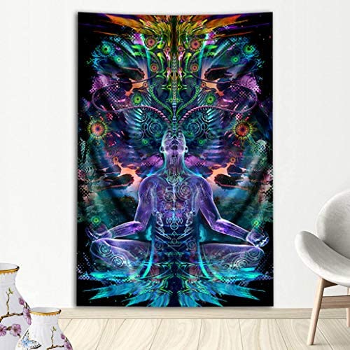 51d44Xo63LL. AC  - Third Eye Tapestries “Synapse Pinball” Wall Tapestry by Totemical - Psychedelic Art Tapestry - Hanging Modern Art Tapestry (40x60)