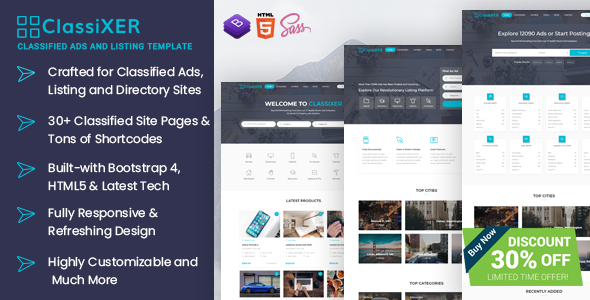Preview Image.  large preview - ClassiXER - Classified Ads and Listing Website Template