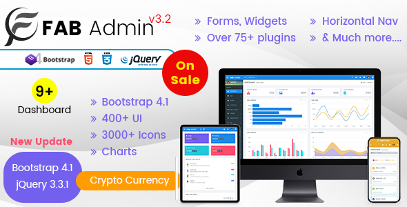 fab admin features Preview.  large preview - Fab - Responsive Admin Dashboard Template Web App