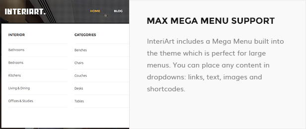 megamenu - InteriArt - Furniture & Interior WordPress Theme