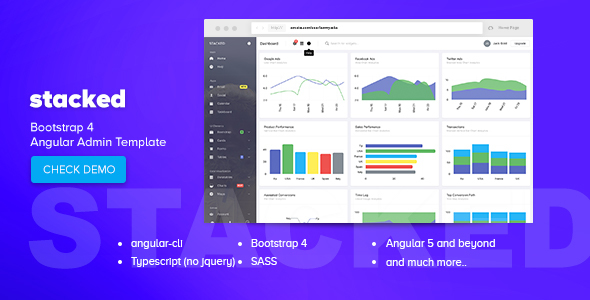 preview.  large preview - Stacked - Bootstrap 4 Angular Admin Template