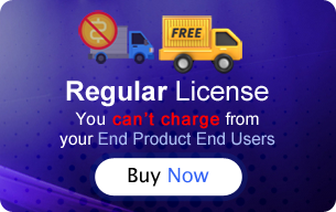 regular license - Volgh - Admin & Dashboard HTML Template