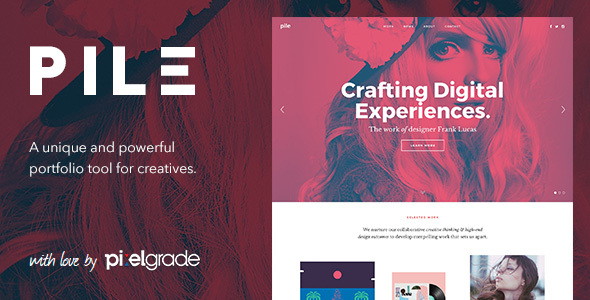 01 Pile Teaser.  large preview - Fount - One & Multipage Hybrid WordPress Theme