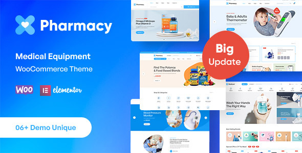 01 preview.  large preview - Pharmacy WooCommerce WordPress Responsive Theme