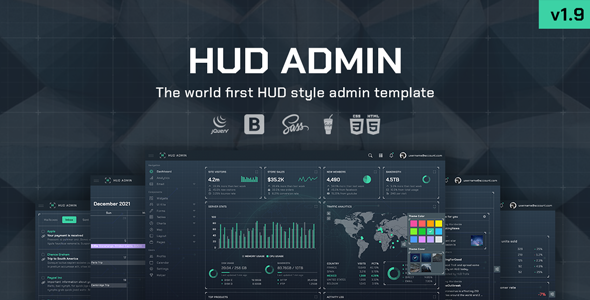 01 preview.  large preview - HUD - Bootstrap 5 Admin Template