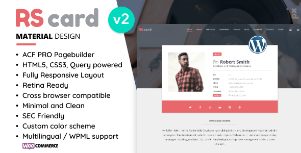 01 rs card wp.  large preview.  large preview - Resume & CV WordPress Theme