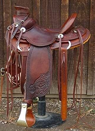 1676268491 51Wrueht5dL. AC  322x445 - Equitack 14” 15” 16” 17” 18" Bucking Rolls are Attached Wade Tree A Fork Premium Western Leathe Roping Ranch Work Equestrian Horse Saddle