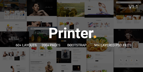 Printer – Responsive Multi-Purpose HTML5 Template