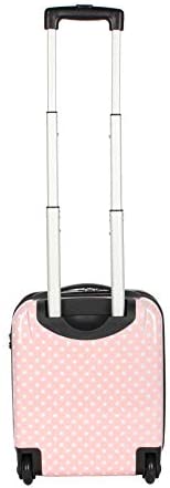 31EvbDDnxvL. AC  - Betsey Johnson Designer Underseat Luggage Collection - 15 Inch Hardside Carry On Suitcase for Women- Lightweight Under Seat Bag with 2-Rolling Spinner Wheels (Stripe Roses)