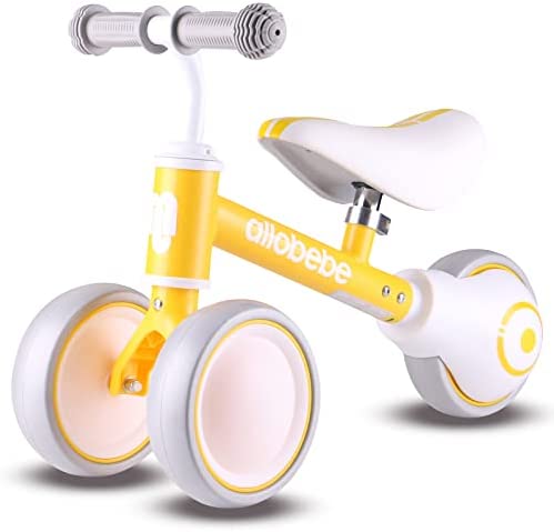 411G5S0XaqL. AC  - allobebe Baby Balance Bike, Toddler Bikes Bicycle for 12-36 Months for 1 Year Old Girl and boy to Scoot Around with Adjustable Seat Smooth Silent 3 Wheels