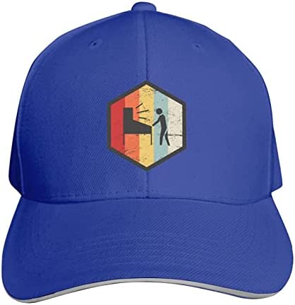 417Y1lrK VL. AC  - Retro Pinball Player Mens Sandwich Caps Adjustable Peaked Baseball Dad Hat
