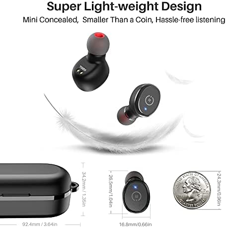 419WIbhVoPL. AC  - TOZO T10 Bluetooth 5.3 Wireless Earbuds with Wireless Charging Case IPX8 Waterproof Stereo Headphones in Ear Built in Mic Headset Premium Sound with Deep Bass for Sport Black (2022 Upgraded)