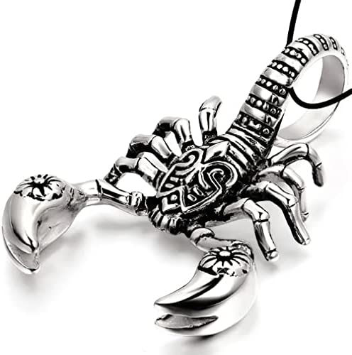 41Qz59 GgYL. AC  - Skull Necklace Pendant Retro Satan Skull Goat Head with 23.6'' Stainless Steel Chain Gothic Pirate Skull Pendant Necklace for Men Pirate Anchor Necklace Nautical Anchor Crossed Sword Necklace for Boys