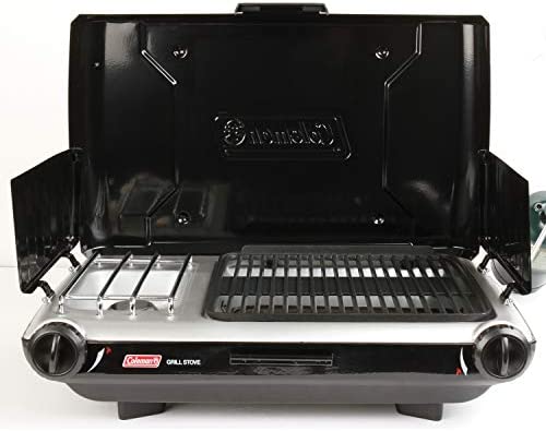 41THE6mjhlL. AC  - Coleman Gas Camping Grill/Stove | Tabletop Propane 2 in 1 Grill/Stove, 2 Burner