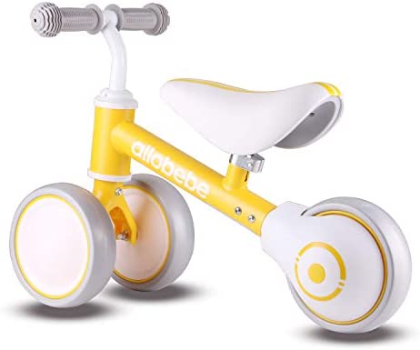 41dLL5skjoL. AC  - allobebe Baby Balance Bike, Toddler Bikes Bicycle for 12-36 Months for 1 Year Old Girl and boy to Scoot Around with Adjustable Seat Smooth Silent 3 Wheels