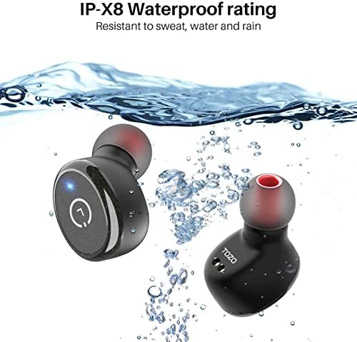 41ktFNRHxEL. AC  - TOZO T10 Bluetooth 5.3 Wireless Earbuds with Wireless Charging Case IPX8 Waterproof Stereo Headphones in Ear Built in Mic Headset Premium Sound with Deep Bass for Sport Black (2022 Upgraded)