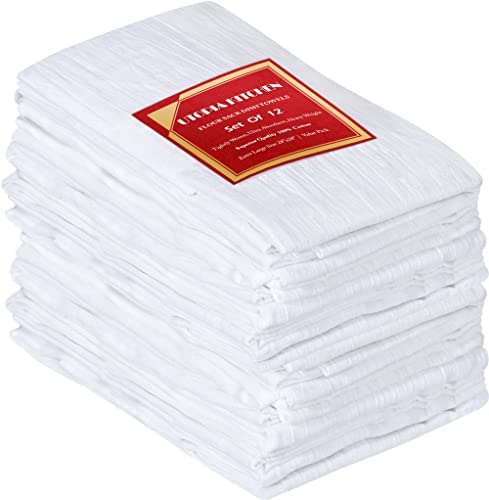 41tDxhzHEuL. AC  - Utopia Kitchen [12 Pack] Flour Sack Tea Towels, 28" x 28" Ring Spun 100% Cotton Dish Cloths - Machine Washable - for Cleaning & Drying - White