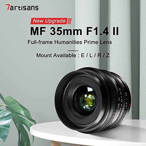 41zjAnjWpxL. AC  - 7artisans 35mm F1.4 Mark Ⅱ Full Frame Manual Focus Prime Lens Large Aperture Compatible with L Mount Mirrorless Camera