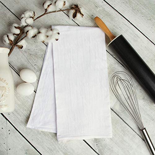 51B64xTe7SL. AC  - Utopia Kitchen [12 Pack] Flour Sack Tea Towels, 28" x 28" Ring Spun 100% Cotton Dish Cloths - Machine Washable - for Cleaning & Drying - White