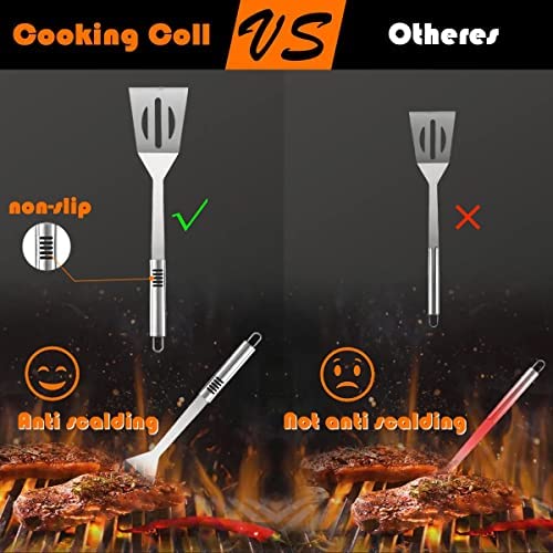 51D8WxG97oL. AC  - BBQ Accessories Kit - 20pcs Stainless BBQ Grill Tools Set for Smoker Camping Barbecue Grilling Tools BBQ Utensil Set Outdoor Cooking Tool Set with Canvas Bag Gift for Thanksgiving Day, Christmas