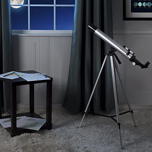 51KvJ nYeuL. AC  - 60mm Mirror Refractor Telescope – Aluminum Stargazing Optics with Tripod for Beginner Astronomy and STEM Education for Kids and Adults by Hey! Play!