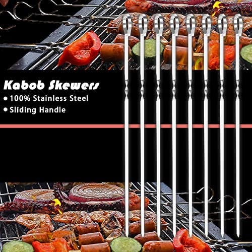 51eX 0hjQuL. AC  - BBQ Accessories Kit - 20pcs Stainless BBQ Grill Tools Set for Smoker Camping Barbecue Grilling Tools BBQ Utensil Set Outdoor Cooking Tool Set with Canvas Bag Gift for Thanksgiving Day, Christmas