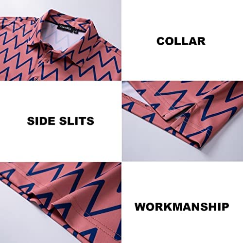 51xf6NUyFRL. AC  - Golf Polo Shirts for Men Performance Print Dry Fit Moisture Wicking Short Sleeve Mens Golf Shirts