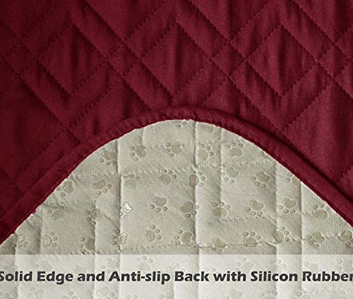 51yhmlw2TeL. AC  - Ameritex Couch Sofa Slipcover 100% Waterproof Nonslip Quilted Furniture Protector Slipcover for Dogs, Children, Pets Sofa Slipcover Machine Washable (Burgundy, 68")
