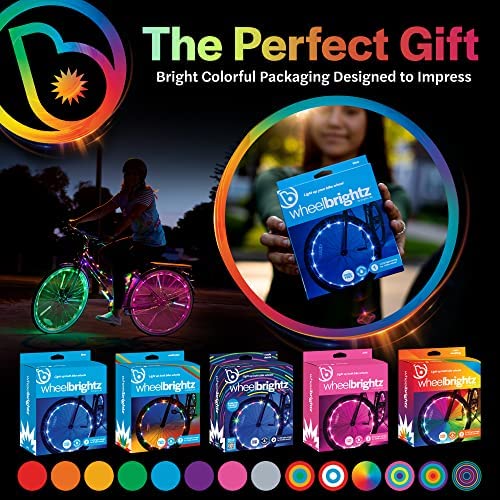 61OxTVcVR5L. AC  - Brightz WheelBrightz LED Bike Wheel Lights – Pack of 2 Tire Lights – Bright Colorful Bicycle Light Decoration Accessories – Bike Wheel Lights Front and Back for Riding at Night – Fun for Kids & Adults
