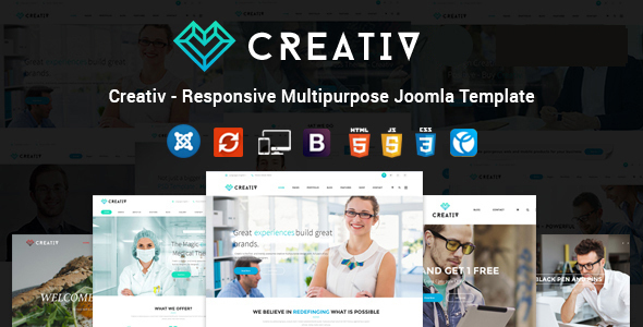 creativ preview.  large preview.  large preview - Creativ - Responsive Multipurpose Joomla Template