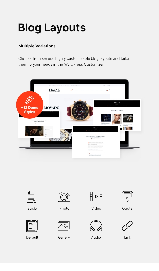frank 5 - Jewelry & Watches Online Store WordPress Theme