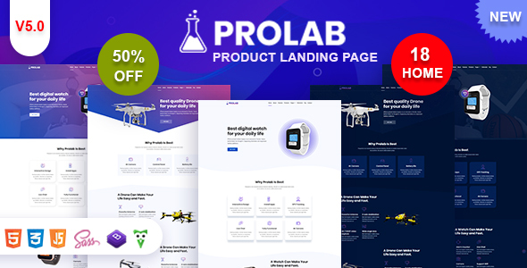 preview 01.  large preview - Product Landing Page - Prolab