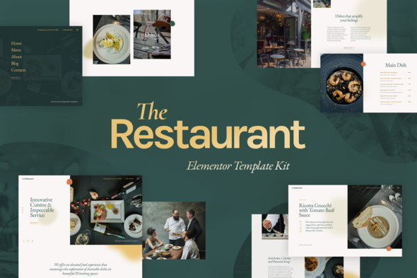 the restaurant cover image - The Restaurant - Elementor Template Kit