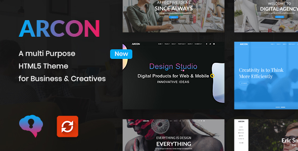 thumbnail.  large preview - Arcon - Creative Multi-Purpose HTML Template