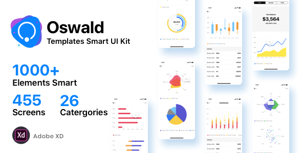 00 Theme Preview.  large preview - Oswald - Templates Smart UI Kit [Adobe XD]