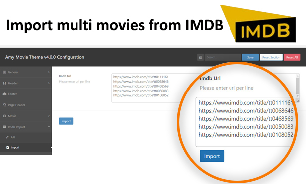 03 Import multi movies from IMDB - AmyMovie - Movie and Cinema WordPress Theme