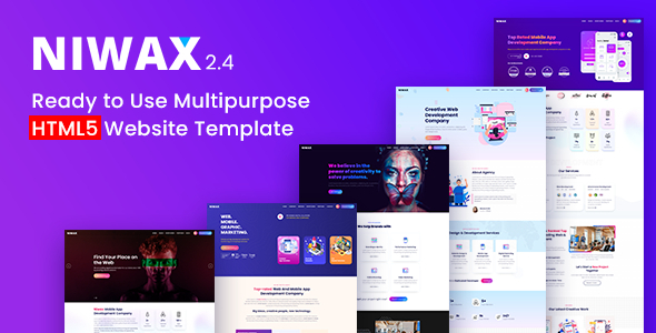 1 Preview.  large preview - Niwax - Creative Agency & Portfolio HTML Template
