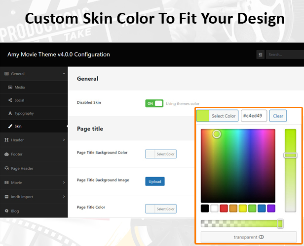 15 Custom Skin Color To Fit Your Design - AmyMovie - Movie and Cinema WordPress Theme