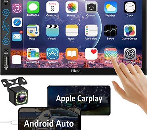 1677871791 51iN89PX6mL. AC  500x445 - Double Din Radio Compatible with Apple Carplay & Android Auto, 7 InchesTouchscreen Car Stereo with Bluetooth, AM/FM Audio Receiver, Backup Camera, Voice Control, Mirror Link