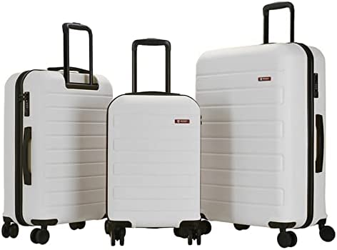 1678261234 31VG8GE7RQL. AC  - GinzaTravel Hardside Spinner, Carry-On, Wear-resistant, scratch-resistant Suitcase Luggage with Wheels (3-piece Set, White)