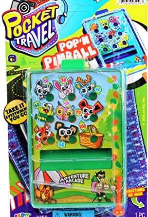 1679085472 51F8LxpET9L. AC  304x445 - JA-RU Pocket Travel - Pinball Game Toy (1 Pinball Game) Mini Portable Pinball Games for Kids and Adults. Retro Tabletop Handheld Games Classic Vintage Toys. Party Favors Easter Baskets. 3258-1