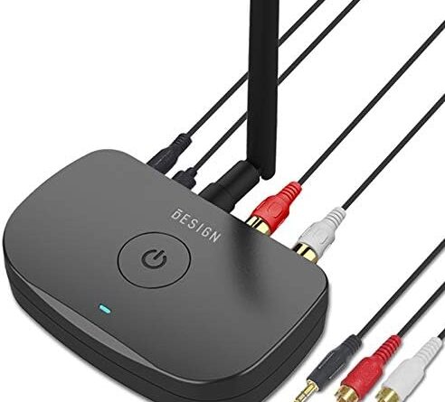 1680212128 412pRpXp2WL. AC  492x445 - Besign BE-RCA Long Range Bluetooth Audio Adapter, HiFi Wireless Music Receiver, Bluetooth 5.0 Receiver for Wired Speakers or Home Music Streaming Stereo System, Black