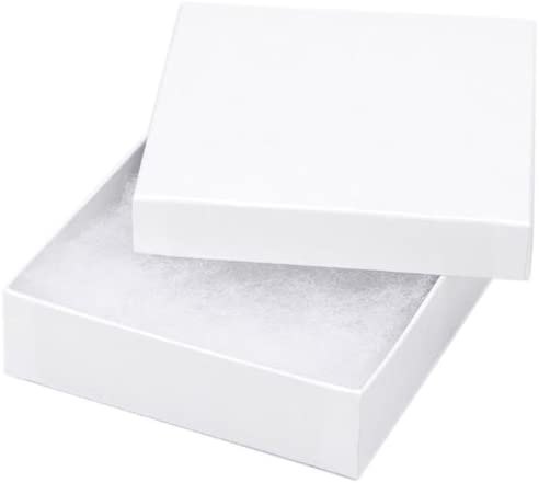 31kVpUKlofL. AC  - Jewelry Boxes - White - 3.5 x 3.5 x 7/8 inches - 6 pieces