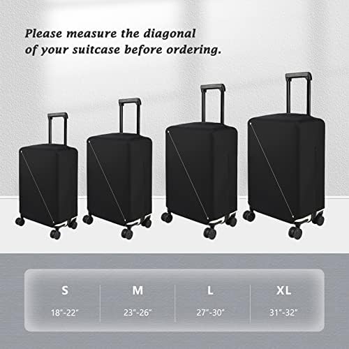 411ar7I2cfL. AC  - MININOVA Travel Luggage Cover Suitcase Protector Fits 18-22 Inch Luggage, Black S