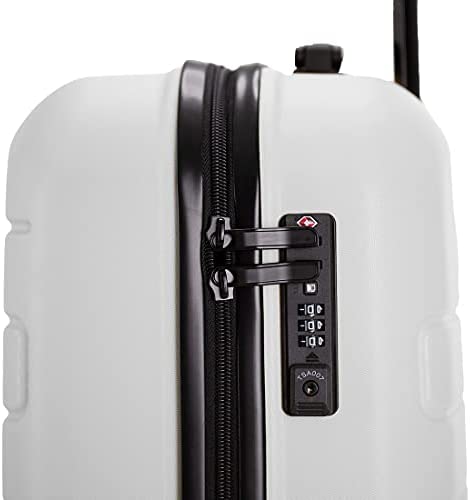412uvPVhn S. AC  - GinzaTravel Hardside Spinner, Carry-On, Wear-resistant, scratch-resistant Suitcase Luggage with Wheels (3-piece Set, White)